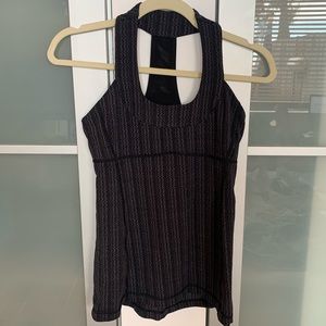 Marbled Black Lululemon Racerback Workout Tank